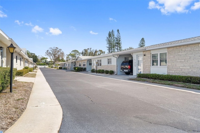 view of street with a residential view