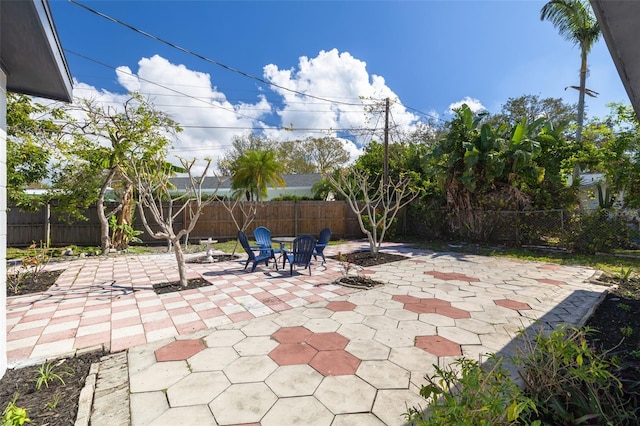 view of patio / terrace with a fenced backyard