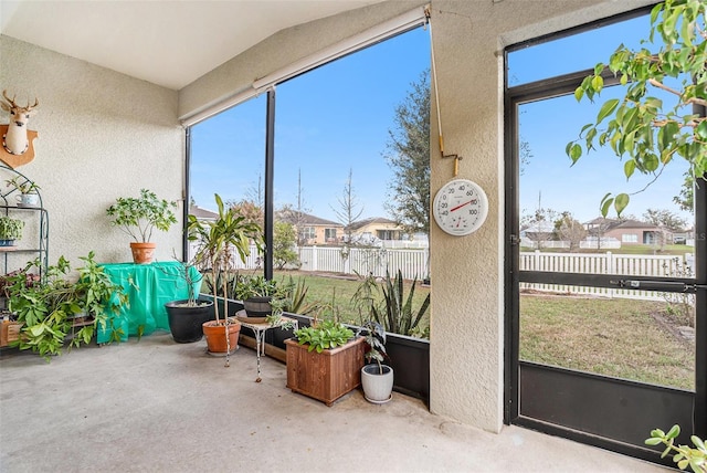 view of sunroom