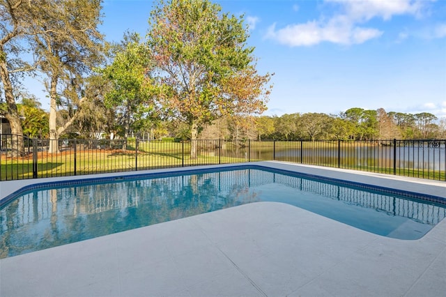 view of pool featuring fence and a fenced in pool