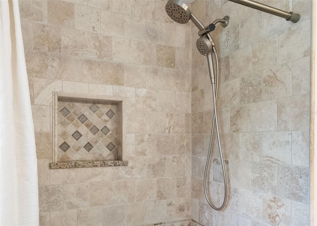 room details with a tile shower