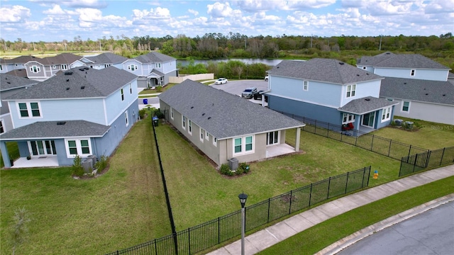 bird's eye view featuring a residential view