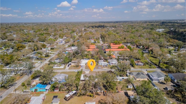 drone / aerial view with a residential view