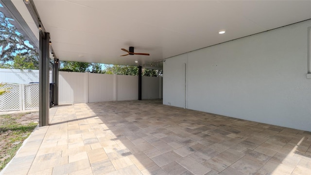 view of patio with fence