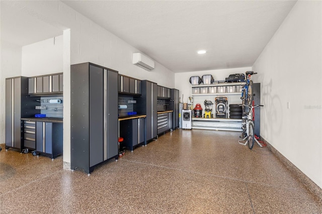 interior space featuring an AC wall unit