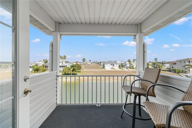 balcony featuring a residential view