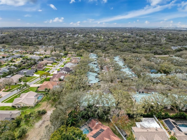 aerial view with a residential view