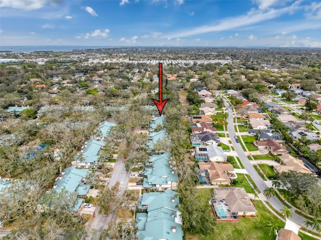 drone / aerial view with a residential view