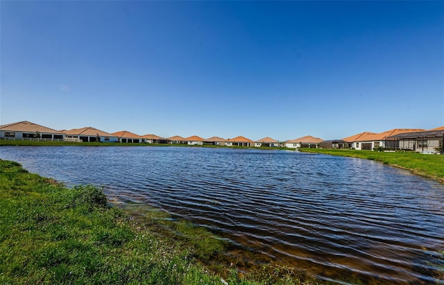 property view of water featuring a residential view