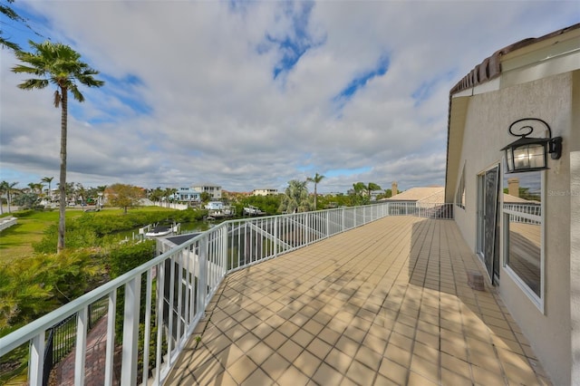 view of patio / terrace with a balcony