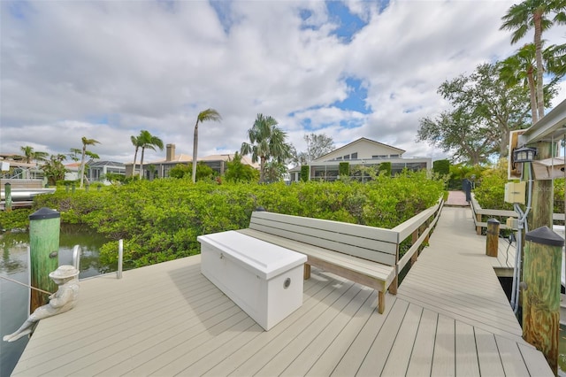 view of dock area