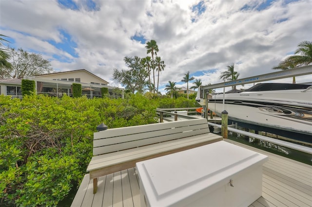 exterior space with boat lift