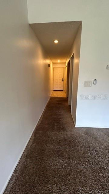 4983 Puritan Cir Unit 524, Tampa, FL 33617 - corridor featuring dark carpet