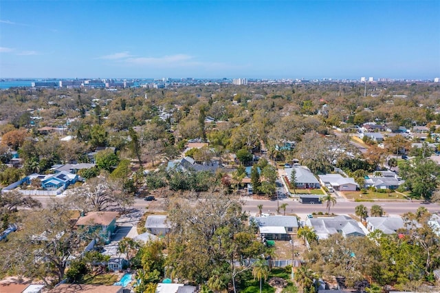 drone / aerial view with a residential view