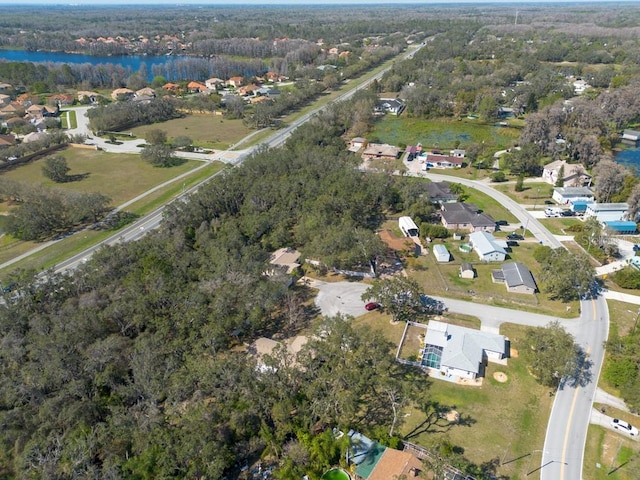 bird's eye view with a forest view