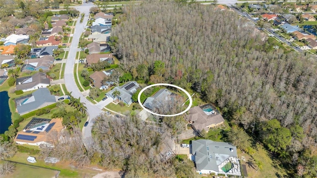 bird's eye view with a residential view