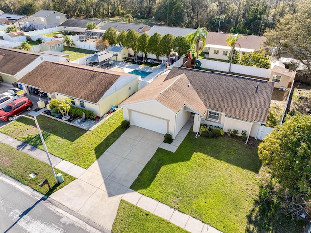 birds eye view of property featuring a residential view