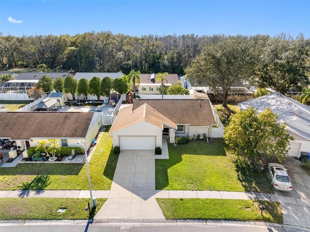 drone / aerial view featuring a residential view