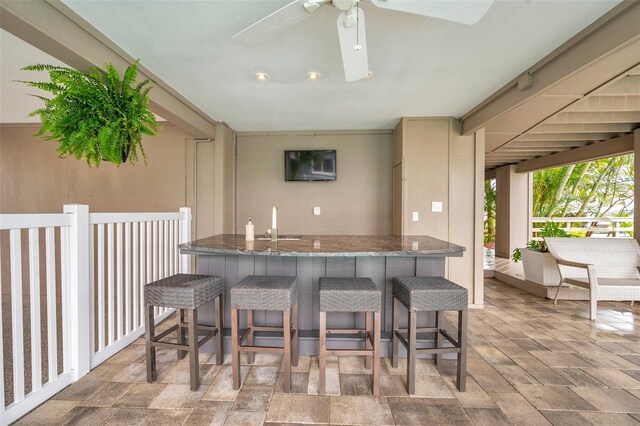 17404 1st St E, Redington Shores, FL 33708 - view of patio / terrace featuring ceiling fan