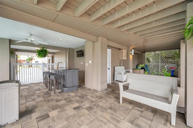 17404 1st St E, Redington Shores, FL 33708 - view of patio featuring ceiling fan