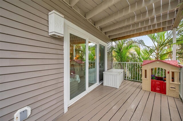 17404 1st St E, Redington Shores, FL 33708 - view of wooden deck