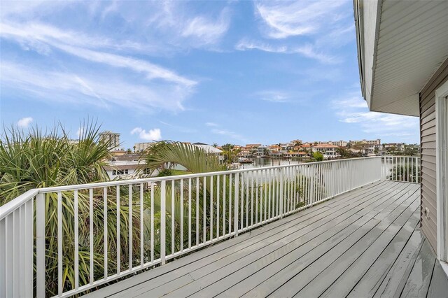 17404 1st St E, Redington Shores, FL 33708 - deck featuring a water view