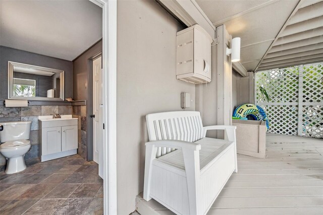 17404 1st St E, Redington Shores, FL 33708 - wooden terrace featuring a sink