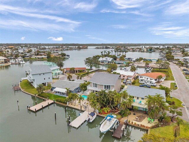17404 1st St E, Redington Shores, FL 33708 - aerial view of residential area featuring a nearby body of water