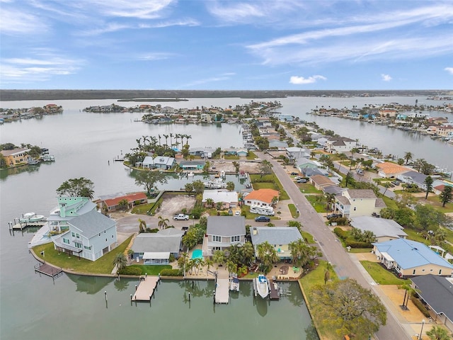 17404 1st St E, Redington Shores, FL 33708 - aerial perspective of suburban area with a nearby body of water