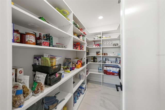 view of pantry
