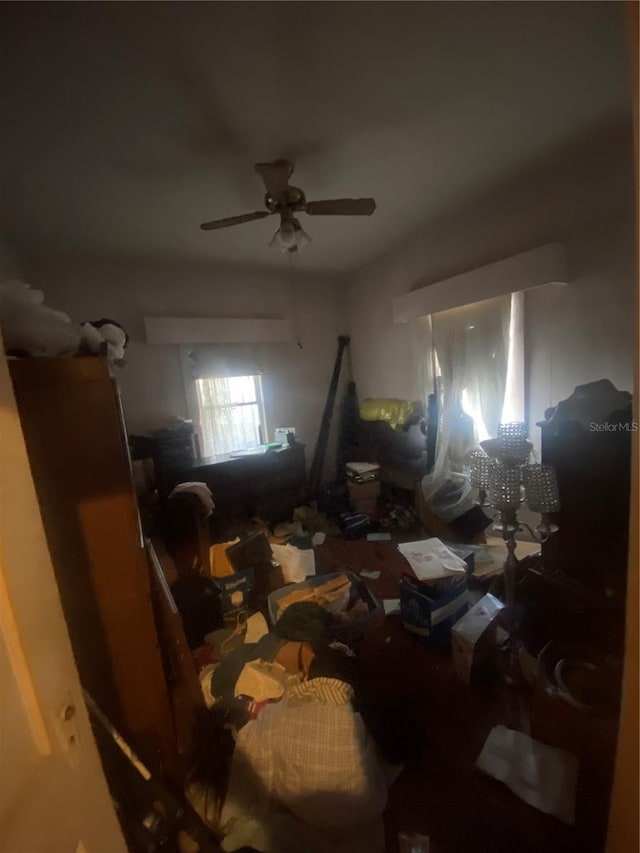 miscellaneous room with ceiling fan