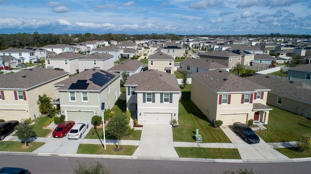 drone / aerial view with a residential view