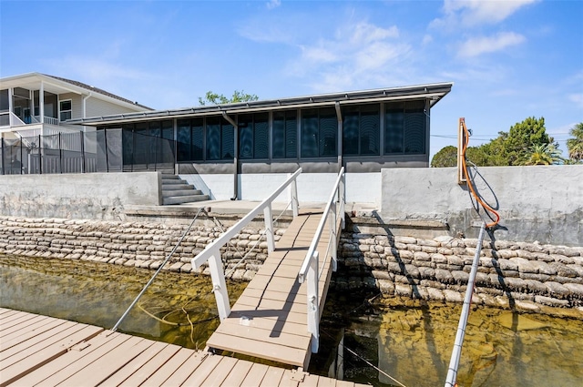 view of dock