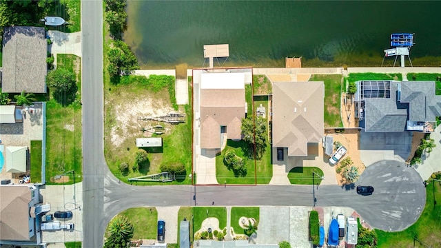 drone / aerial view with a residential view