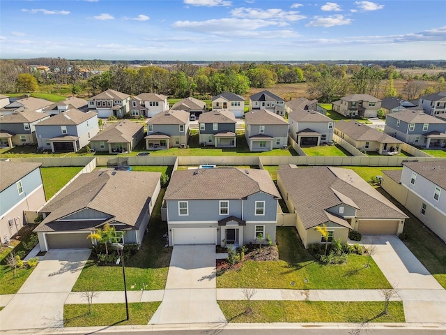 bird's eye view featuring a residential view