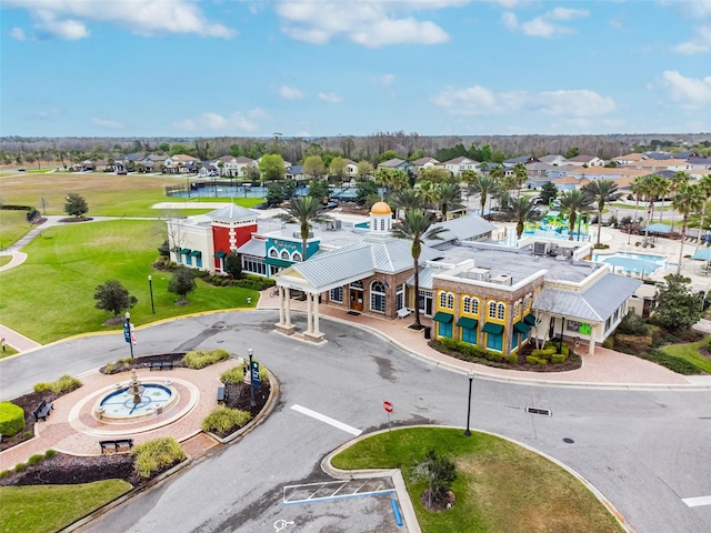 bird's eye view with a residential view