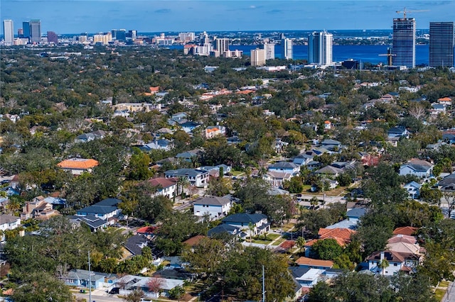 aerial view featuring a view of city