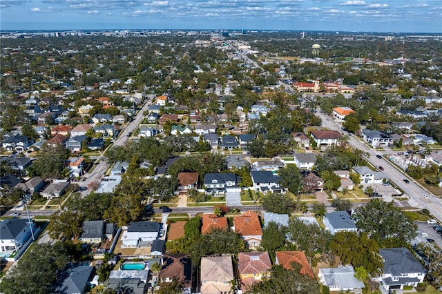 aerial view with a residential view