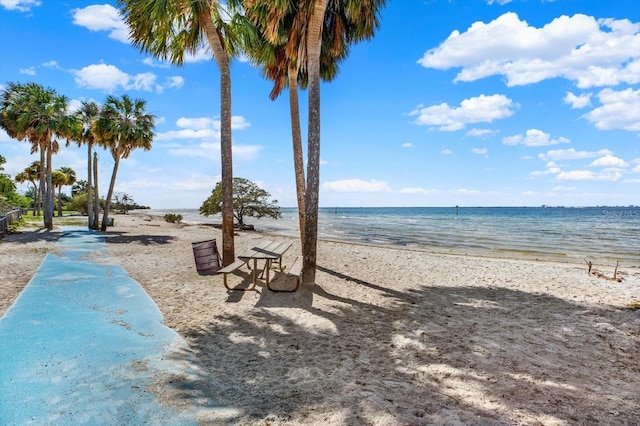 water view featuring a view of the beach