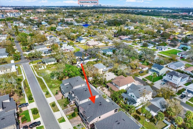 birds eye view of property featuring a residential view