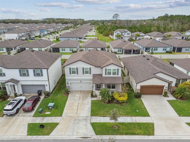 bird's eye view featuring a residential view