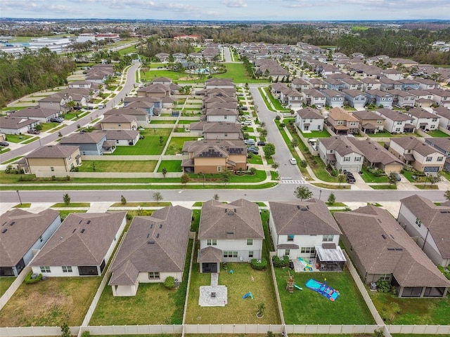 aerial view featuring a residential view