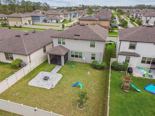 bird's eye view featuring a residential view