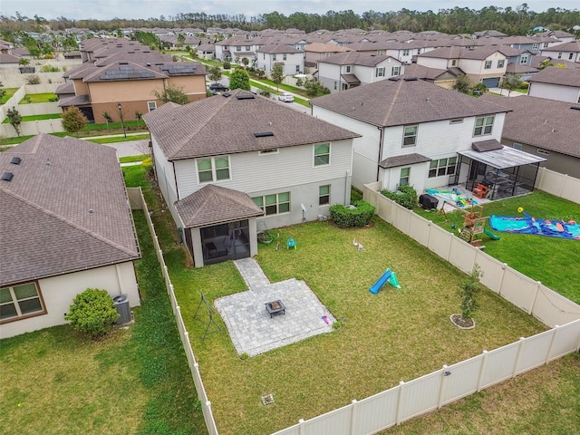 bird's eye view featuring a residential view