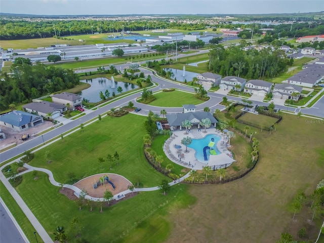 drone / aerial view featuring a residential view