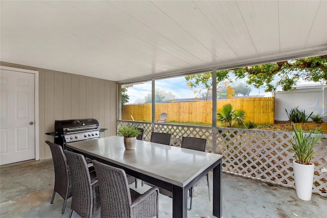 view of sunroom