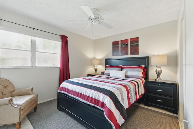 858 Cambridge Ct Unit 858, Dunedin, FL 34698 - bedroom featuring a textured ceiling and a ceiling fan