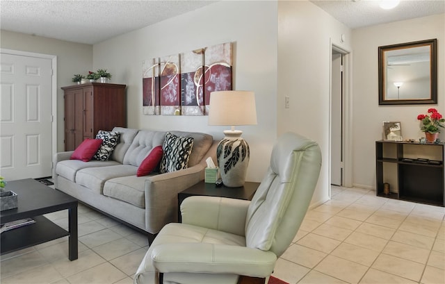 858 Cambridge Ct Unit 858, Dunedin, FL 34698 - living room with a textured ceiling and light tile patterned flooring