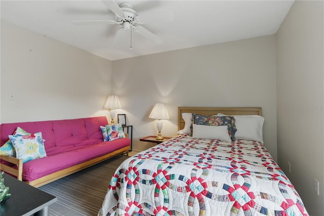 858 Cambridge Ct Unit 858, Dunedin, FL 34698 - bedroom featuring ceiling fan and wood finished floors