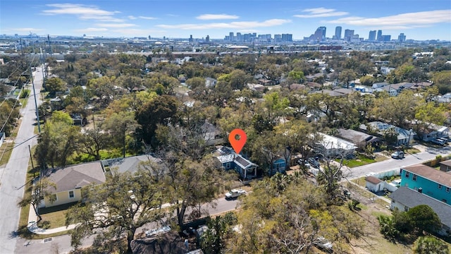 drone / aerial view featuring a view of city